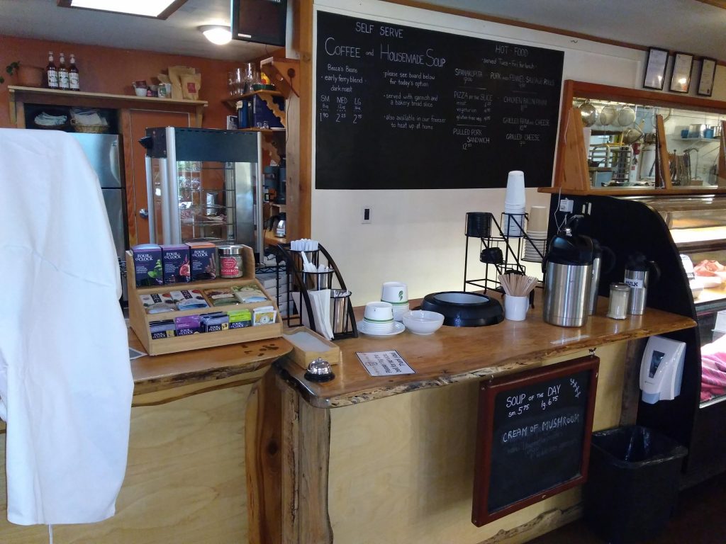 The espresso bar is open four days a week – Tuesday to Friday – from 9 AM to 2 PM. The deli may be open even though the espresso bar is closed. From Tuesday to Friday, we will have someone available to serve you from 2 PM to 6 PM; on the weekends and Mondays, we have someone available from 10 AM to 5 PM.